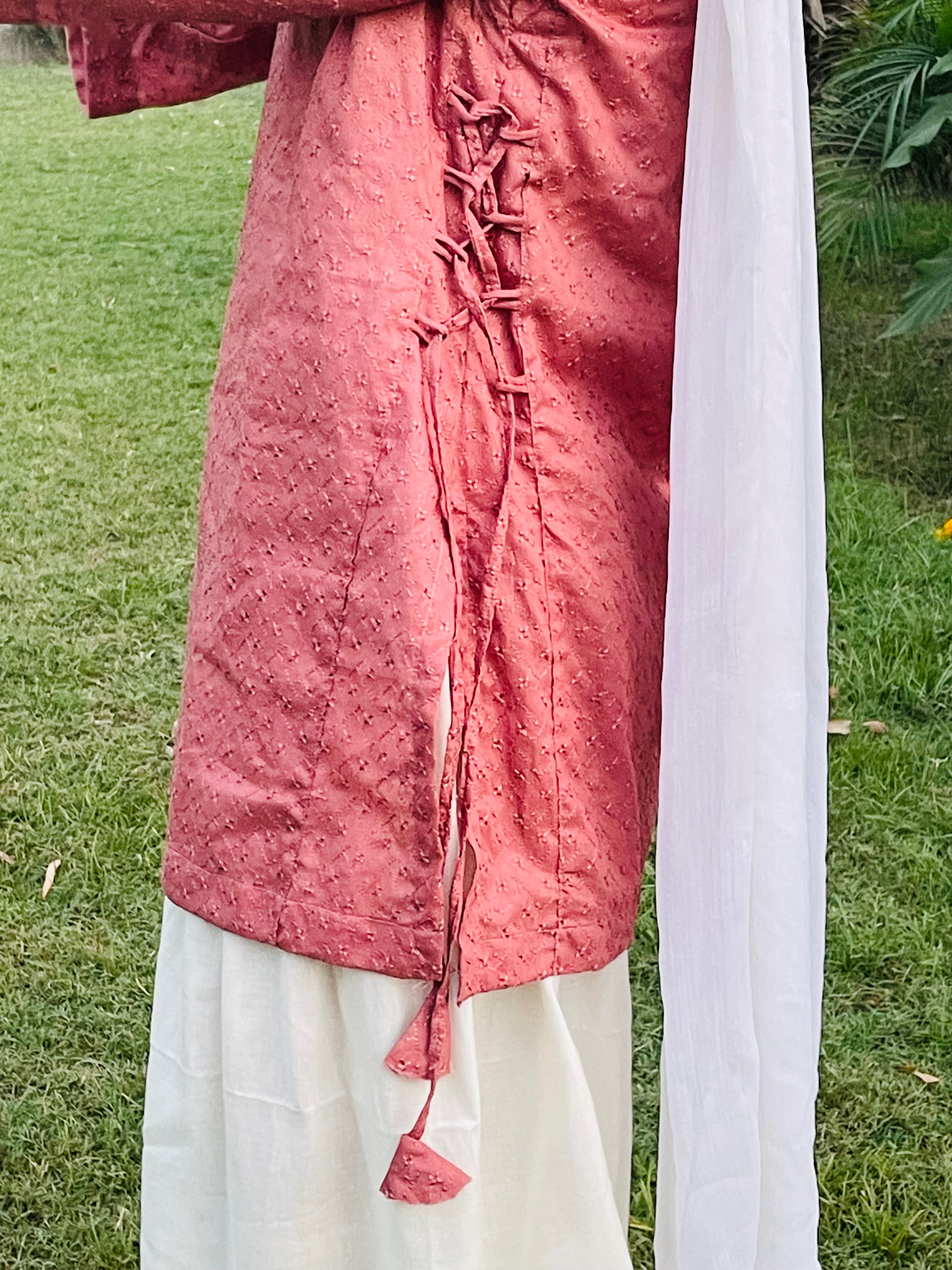 Opal purple Adjustable Drawstring Sides & Neck Kurti