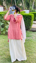 Opal purple Adjustable Drawstring Sides & Neck Kurti