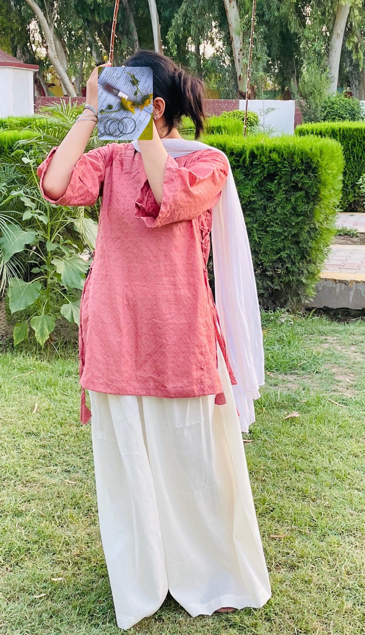 Opal purple Adjustable Drawstring Sides & Neck Kurti