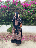 Midnight Noir Premium Lawn Embroidered 3PC Suit – Elegant Floral Design