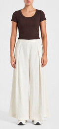 High-waisted, flowy wide-leg trouser